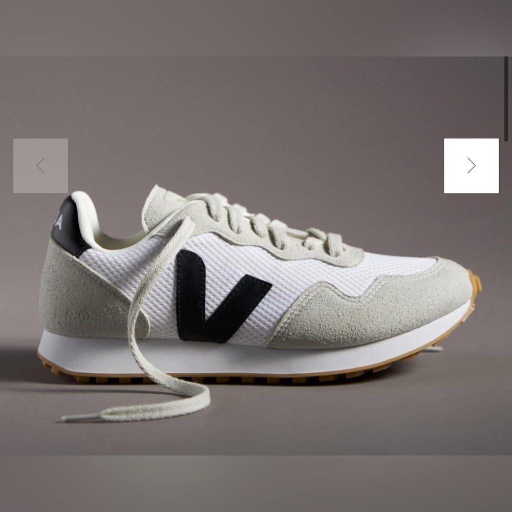 Veja White and Gray Sneakers